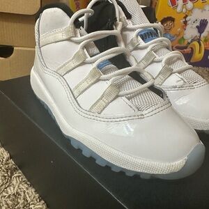 Jordan Kids White and Black Sneakers